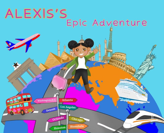 Alexis's Epic Adventure Book and Luggage Cover Set